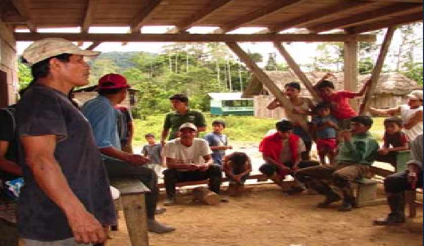 A gathering in the Ecuadorian rainforest
